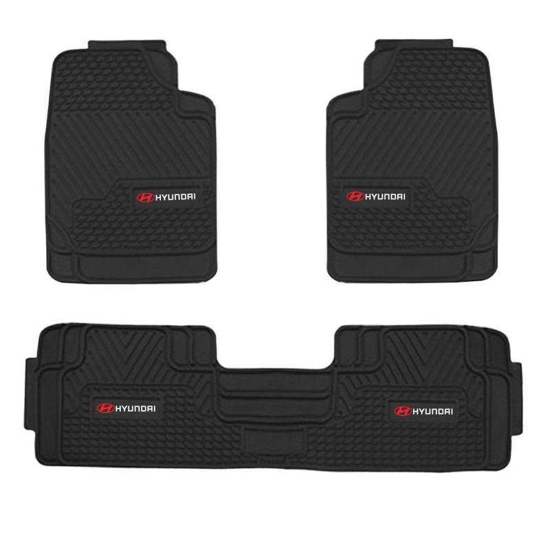 GENERICO - Piso Hyundai Universal de 3 Piezas de PVC Auto Camioneta