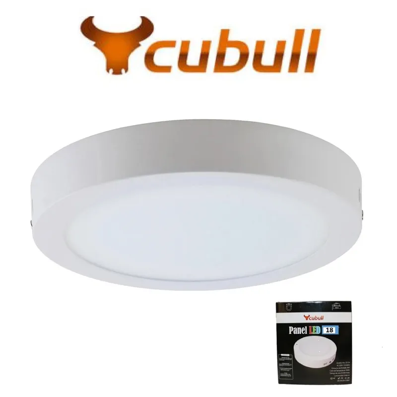 CUBULL - PANEL LED CIRCULAR REDONDO 18W ADOSABLE SOBREPUESTO LUZ BLANCA CUBULL