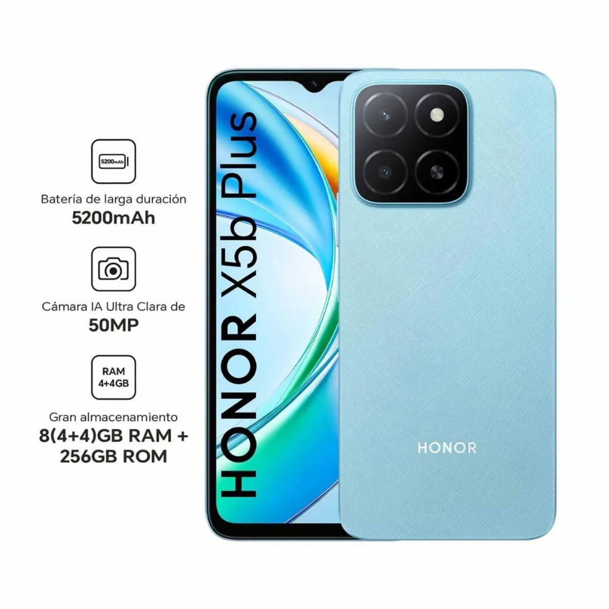 HONOR - HONOR X5B PLUS 4GB+256GB AZUL - ENTREGA INMEDIATA