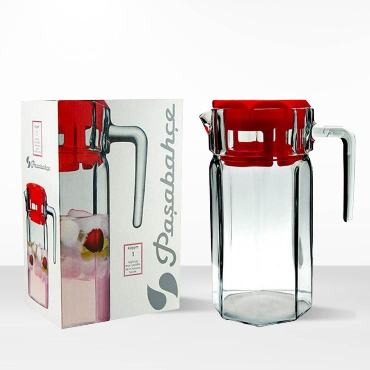 PASABAHCE - Jarra de Vidrio Kosem Pasabahche rojo 1.25 l