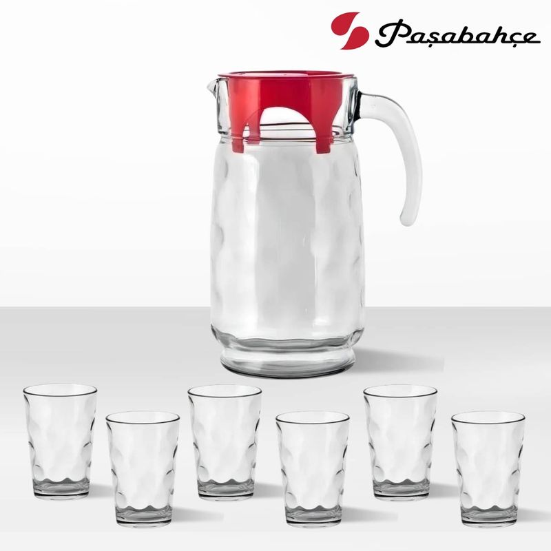PASABAHCE - Jarra de Vidrio Space Pasabahche 1.8 l mas Juego 5 de vasos