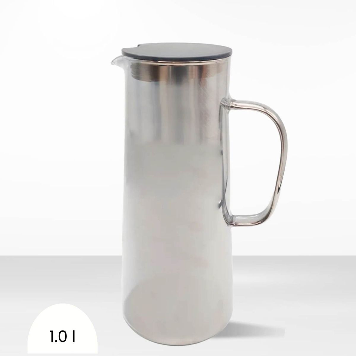 ICHIMATSU - Jarra de Acero con Tapa Negra 1.4 L