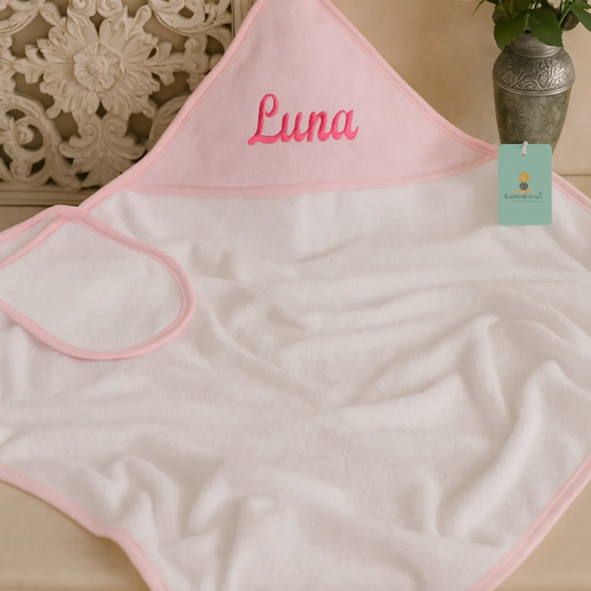 GENERICO - Toalla de felpa para bebé 100 % algodón niña