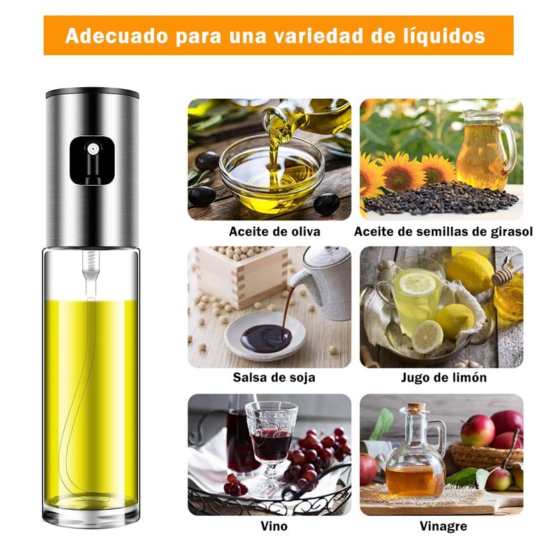 GENERICO - SPRAY DE ACEITE DISPENSADOR DE COCINA ACEITERO SIN EXCESO DE GRASA