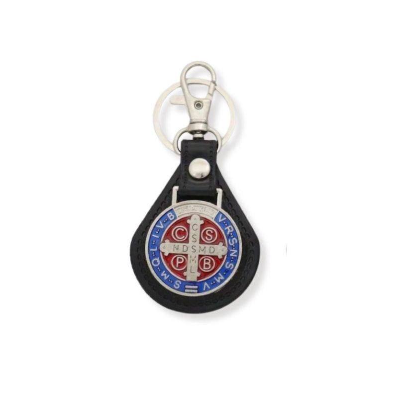 SANTORAL - Llavero Medalla de San Benito - Biocuero