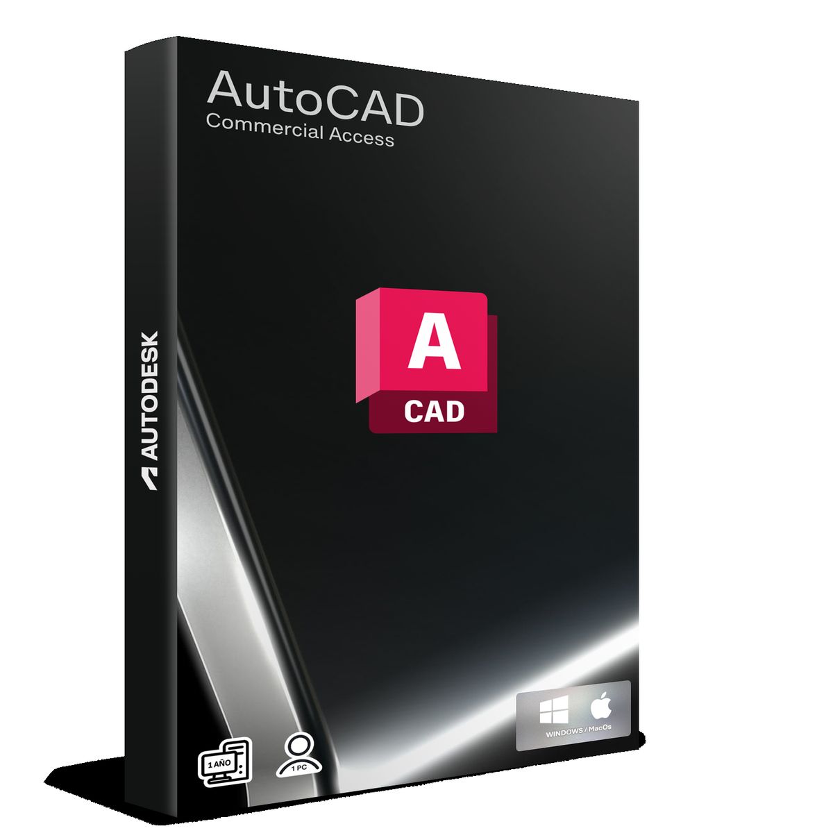 MICROSOFT - Autodesk Autocad Commercial para profesionales, 1 año, 1 usuario, licencia vinculada a correo