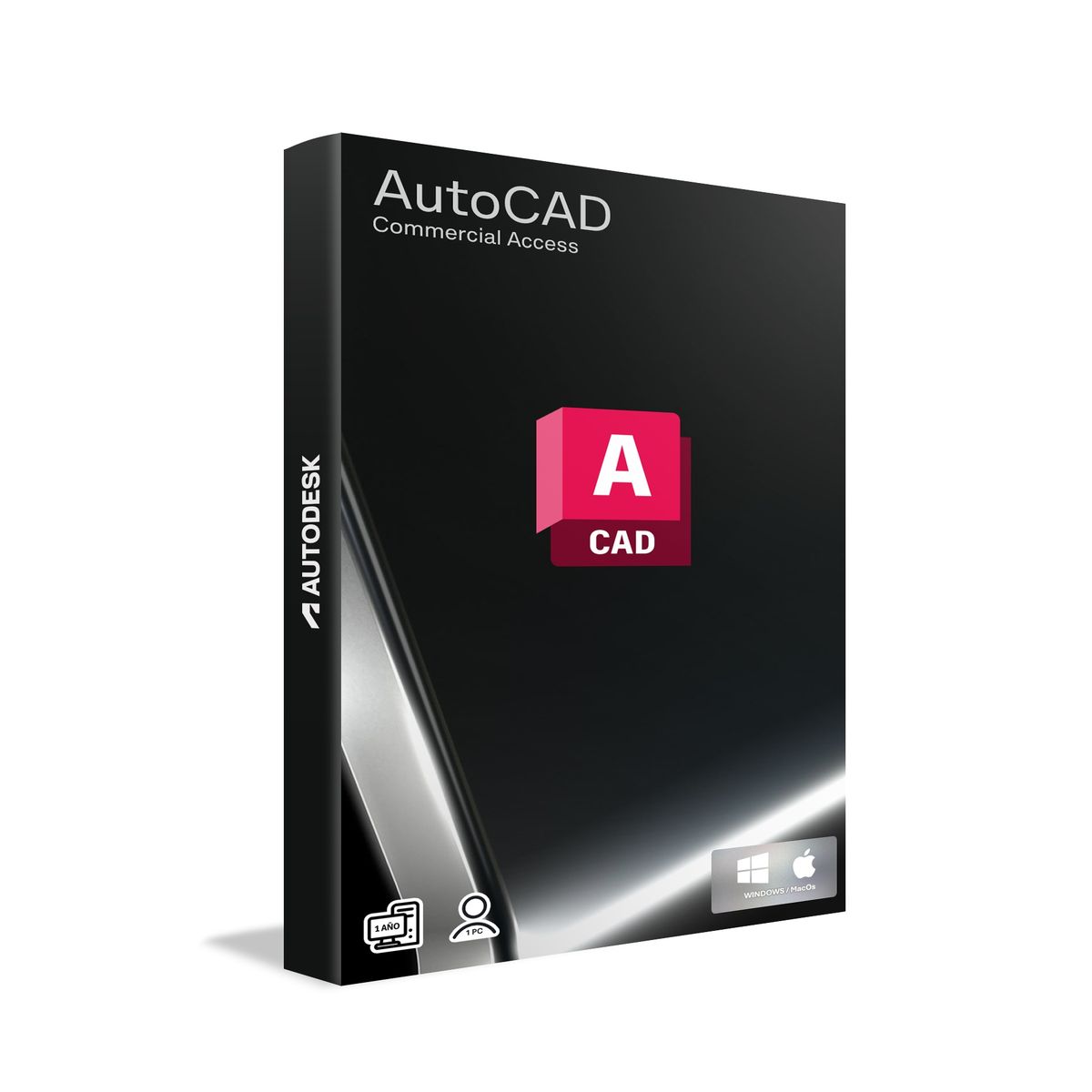 MICROSOFT - Autodesk Autocad Commercial para profesionales, 1 año, 1 usuario, licencia vinculada a correo