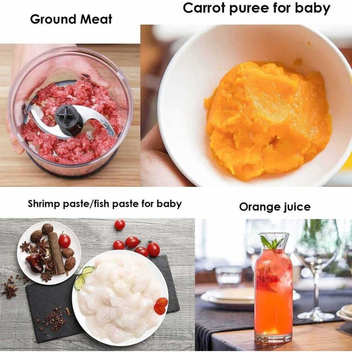 U BUY - Batidora De Mano De Acero Inoxidable De 500w