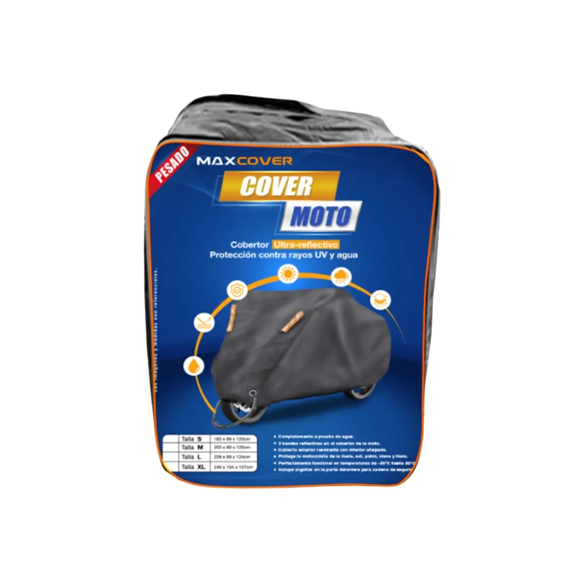 GENERICO - Cobertor para Moto Pesado Impermeable  MAXCOVER - Talla XXL