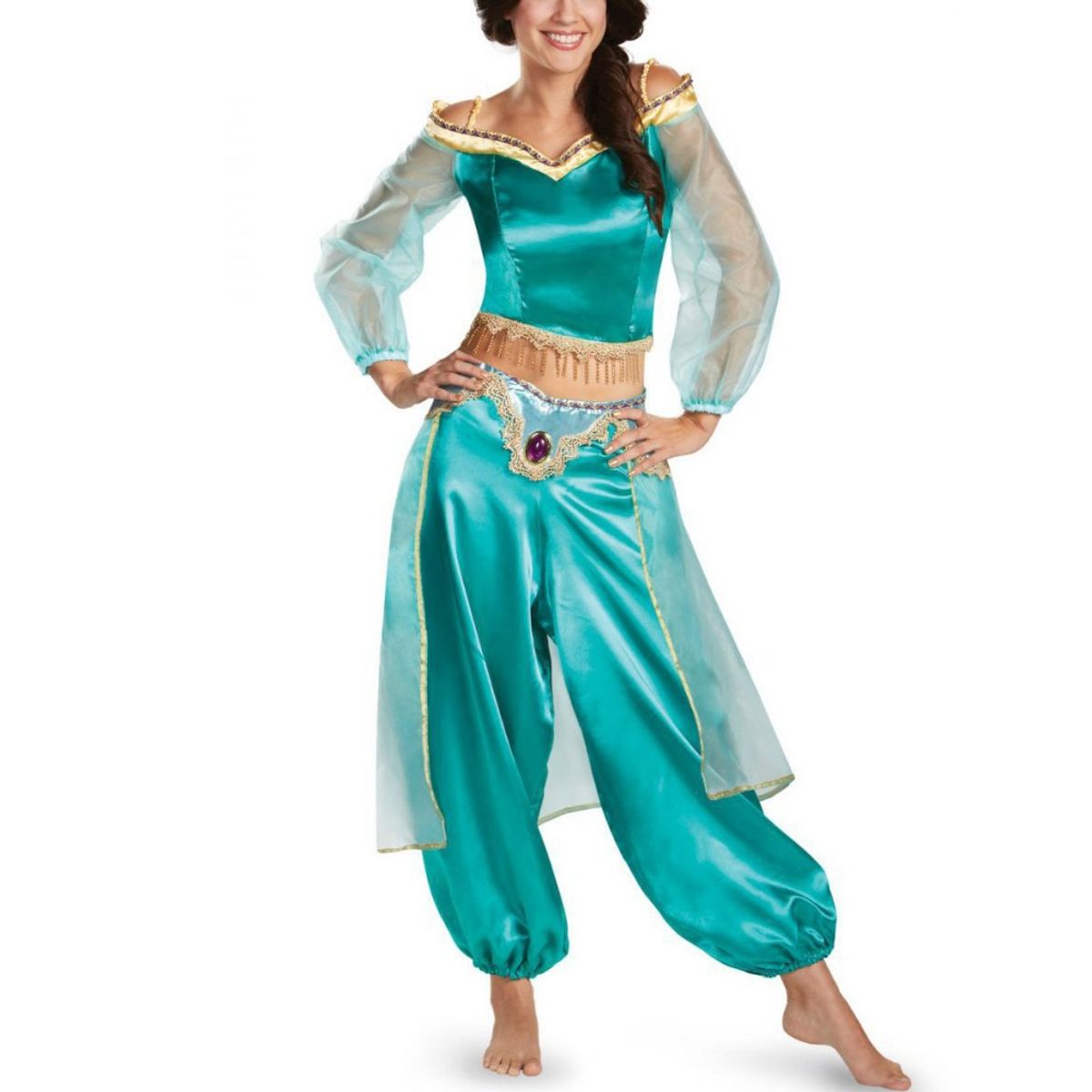 GIOIO - Princesa Jasmine Disfraz Halloween Cosplay Temporada XL