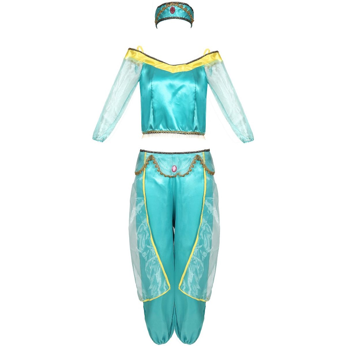 GIOIO - Princesa Jasmine Disfraz Halloween Cosplay Temporada XL