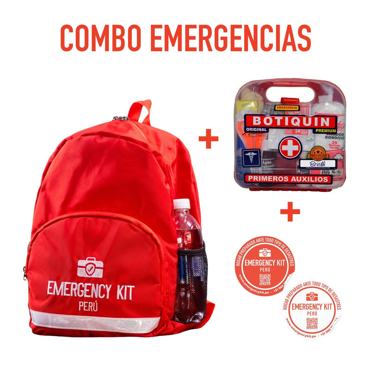 EMERGENCY KIT PERU - Mochila de Emergencia con Botiquín Reglamentario