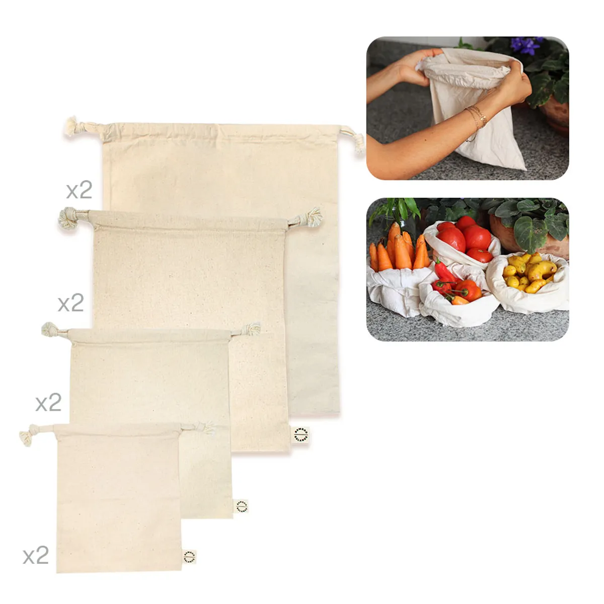 Pack Bolsas Bamboo Balance - Tocuyo - Pack Compras a Granel Completo, marca BAMBOO BALANCE - Foto Principal