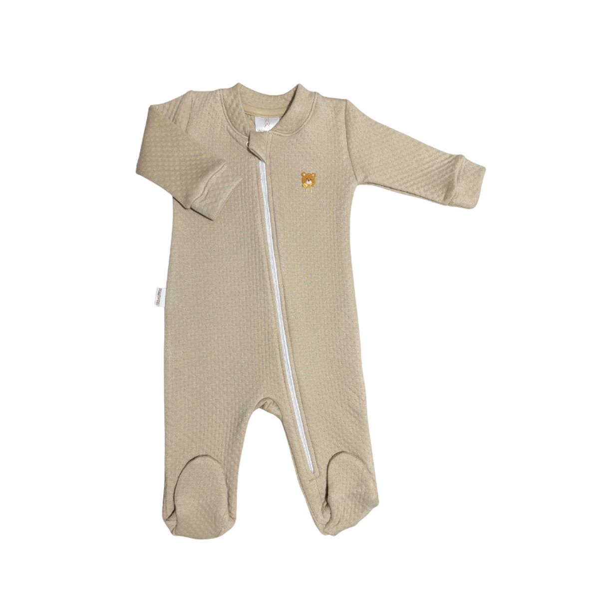 WAWA PIMA - PIJAMA BEBÉ UNISEX BEIGE BEAR JACQUARD