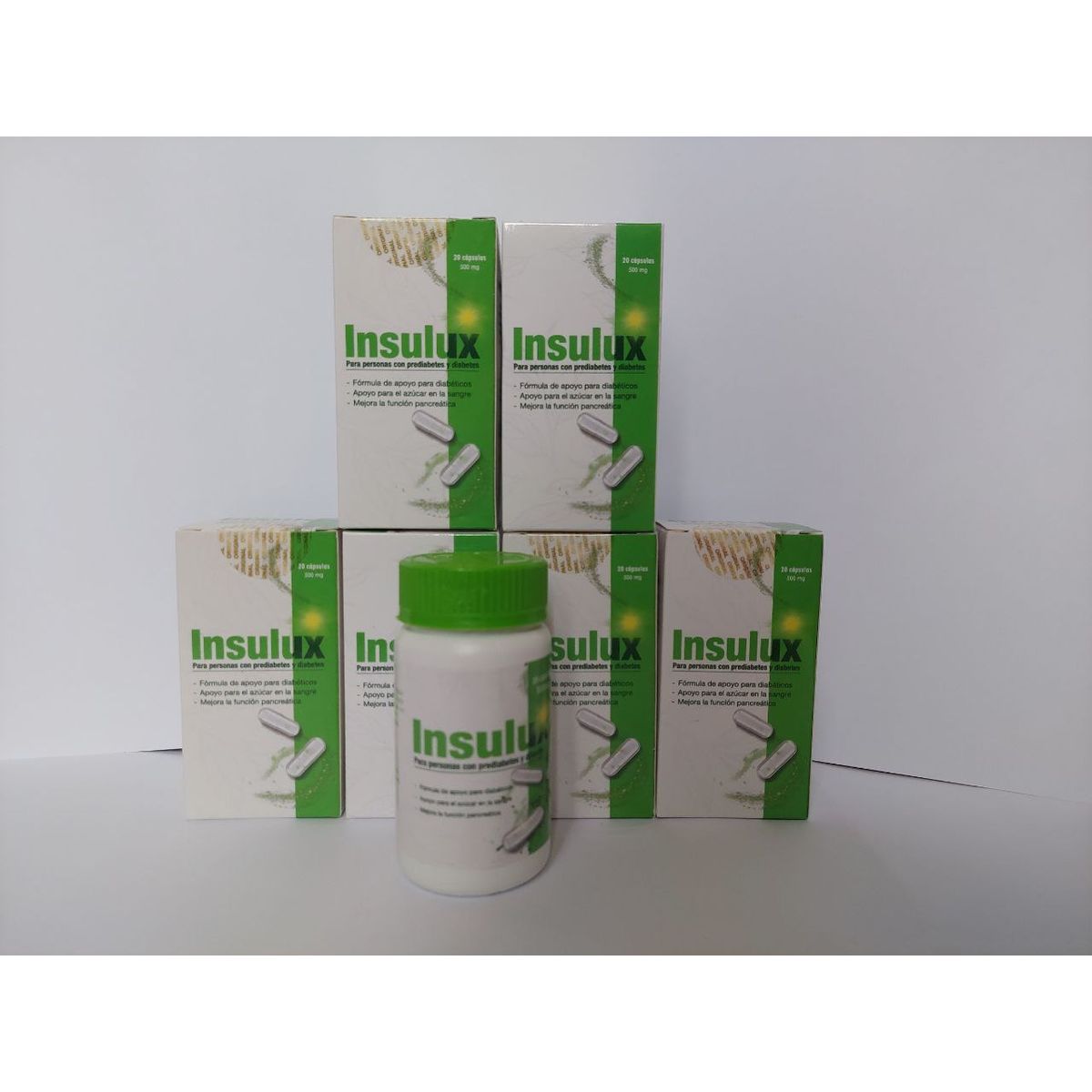 GENERICO - INSULUX SUPLEMENTO ALIMENTICIO PARA PERSONAS CON PREDIABETES Y DIABETES Pack 6