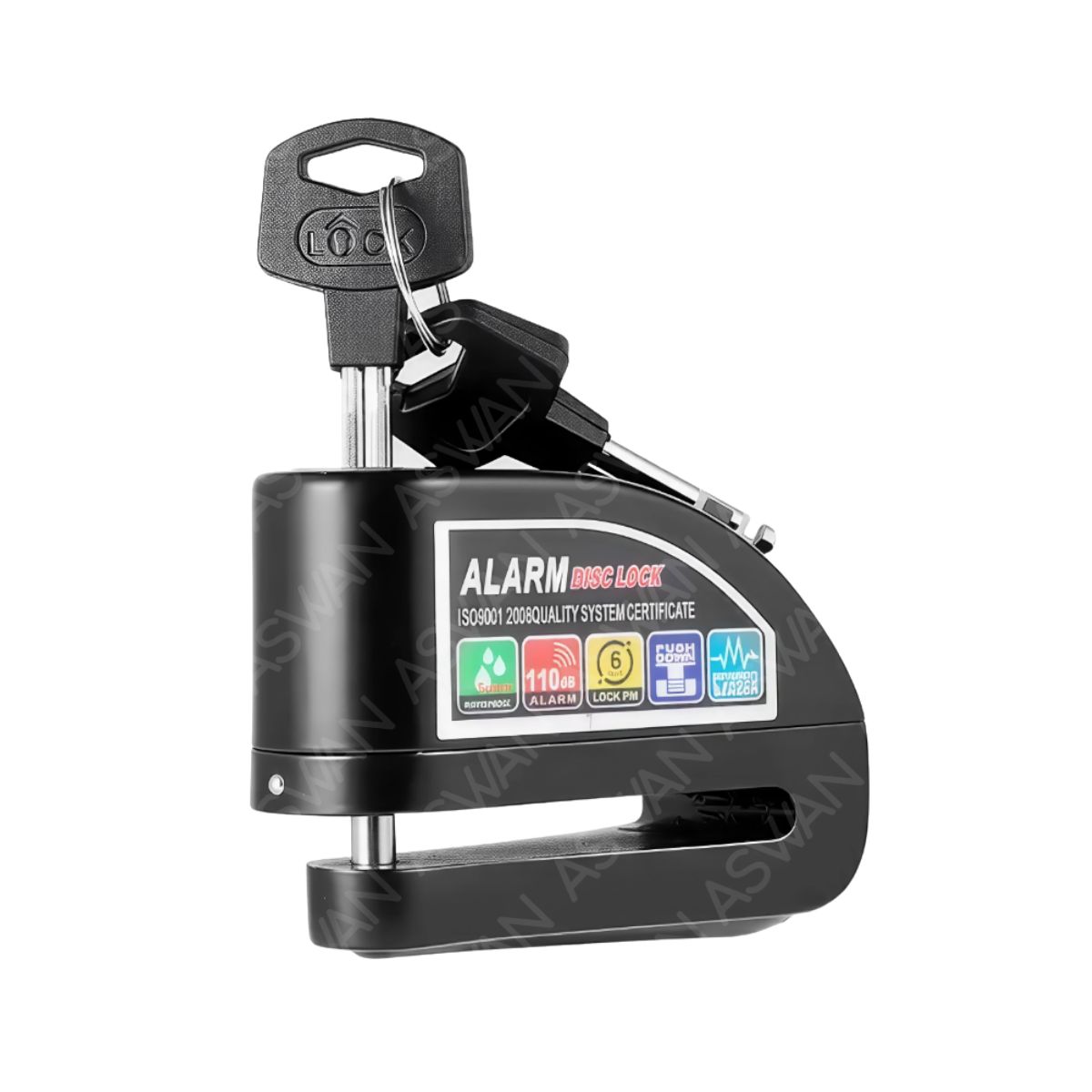 GENERICO - Candado De Disco Para Moto Negro