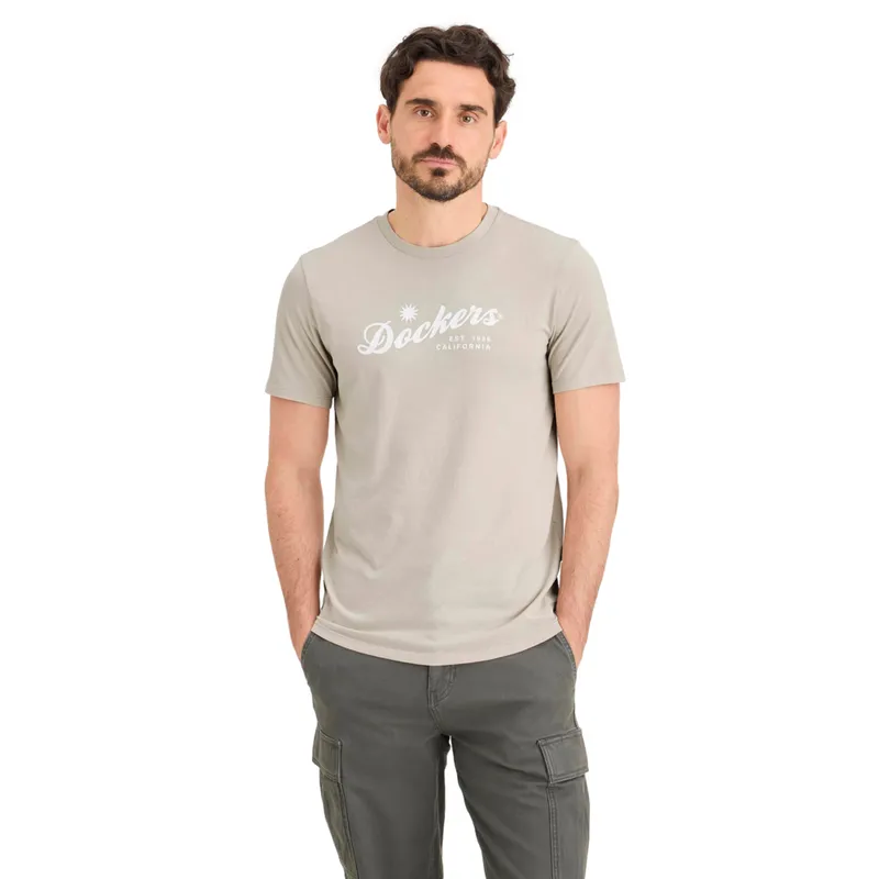 DOCKERS - Polo Hombre Graphic Tee Slim Fit Beige Dockers