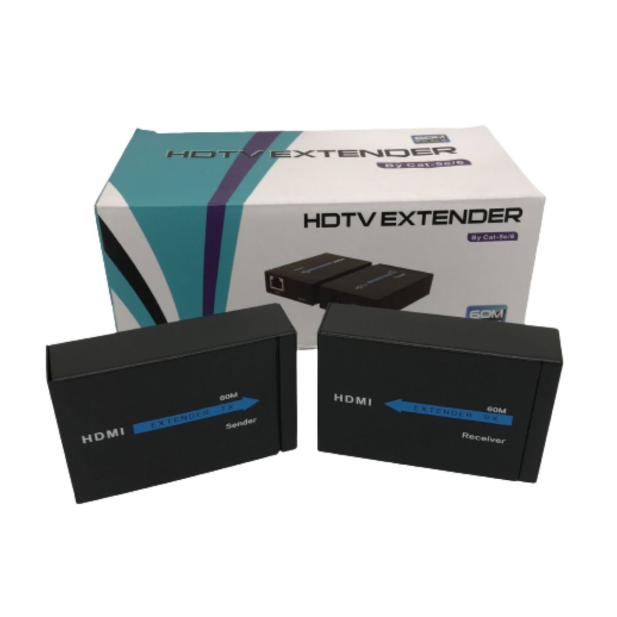 GENERICO - Extensor Hdmi Rj45 Full Hd 1080p Cat 5e/6 Hdtv 60 Metros