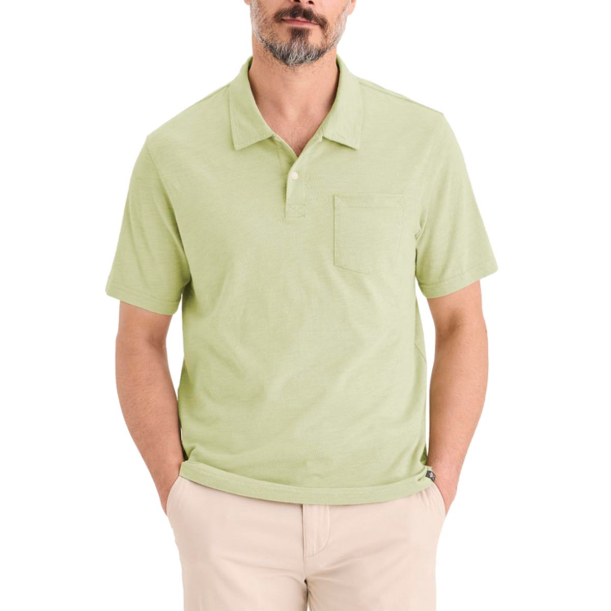 DOCKERS - Polo Hombre Piqué Slub Regular Fit Verde Dockers