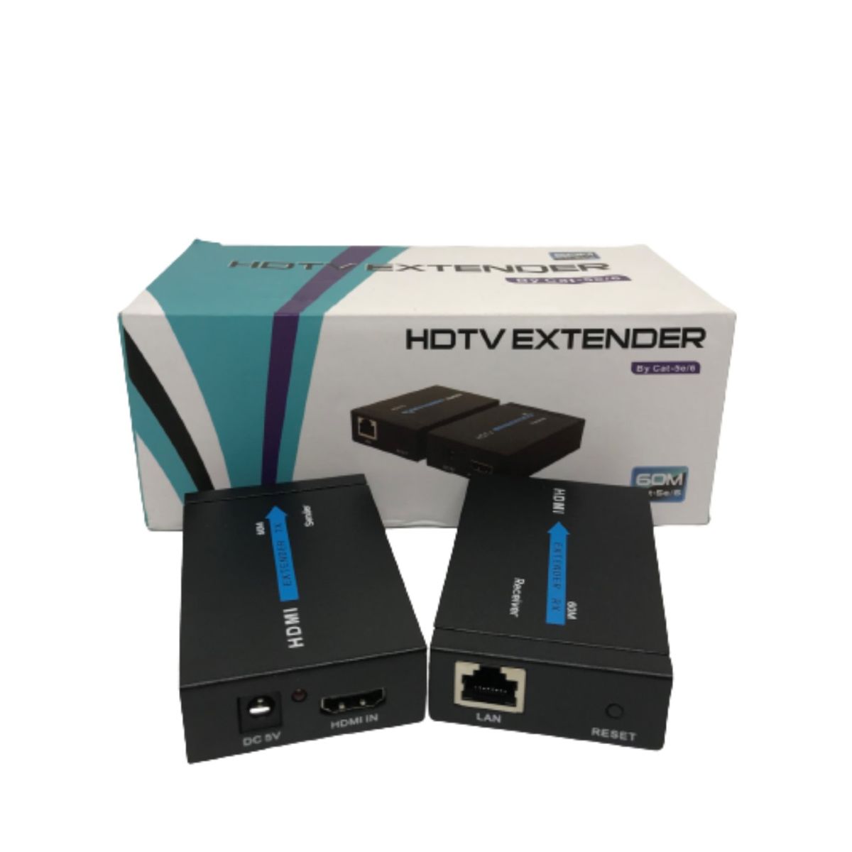 GENERICO - Extensor Hdmi Rj45 Full Hd 1080p Cat 5e/6 Hdtv 60 Metros