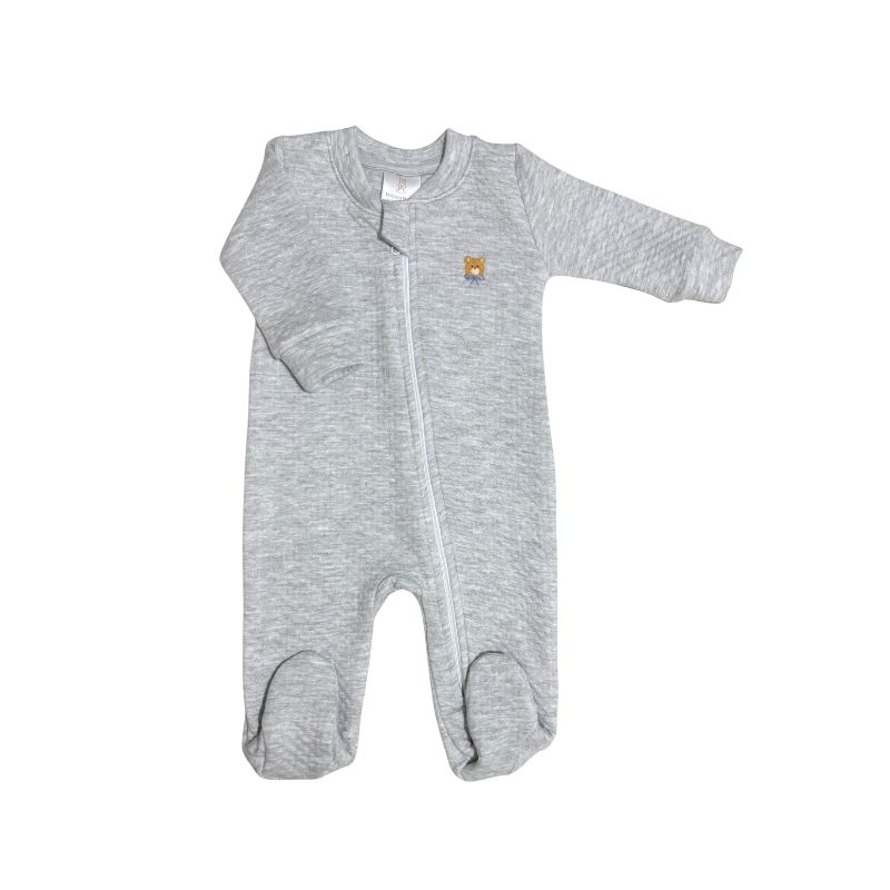 WAWA PIMA - PIJAMA BEBÉ UNISEX GRAY BEAR JACQUARD