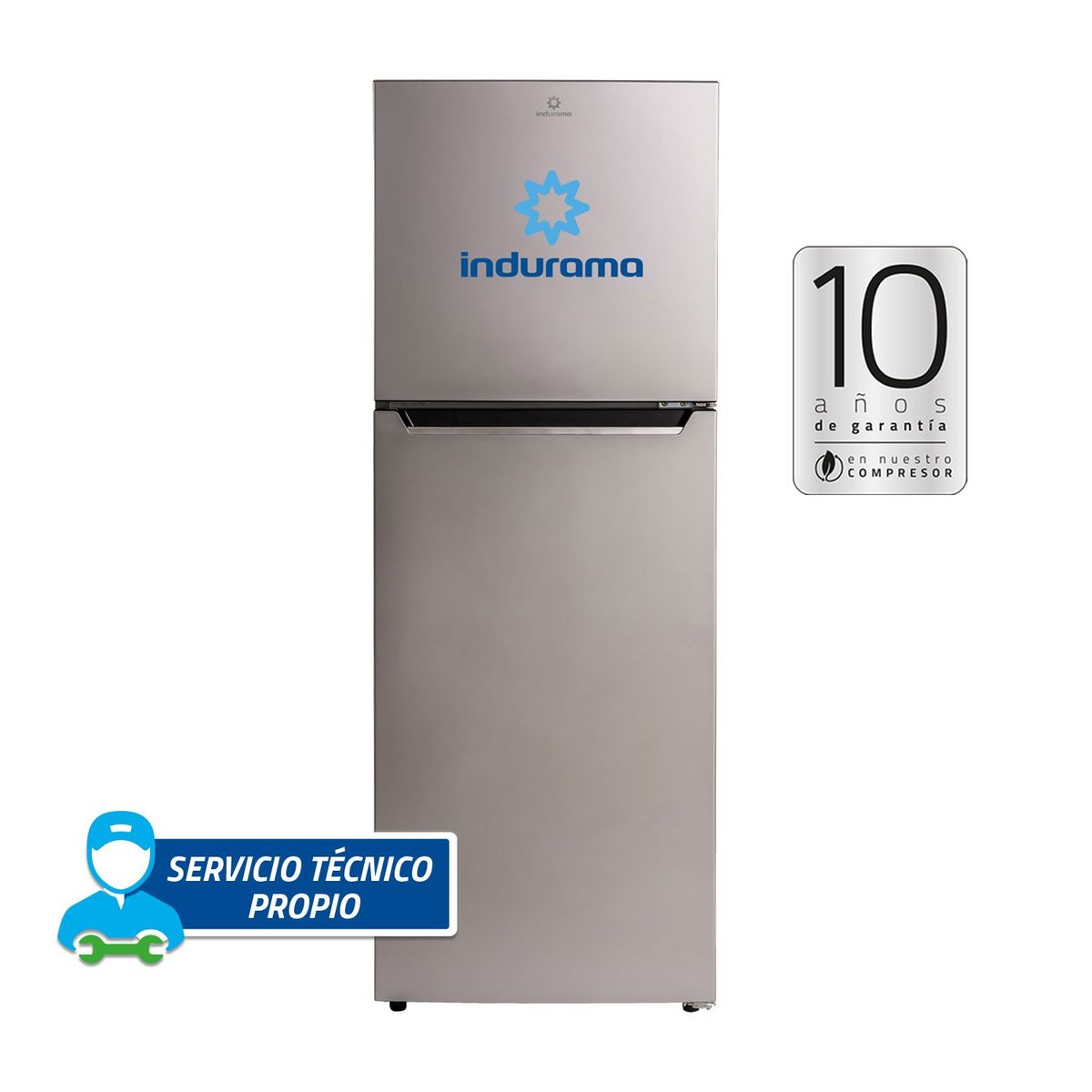 INDURAMA - Refrigeradora RI-379 CR Plateada 227 lt