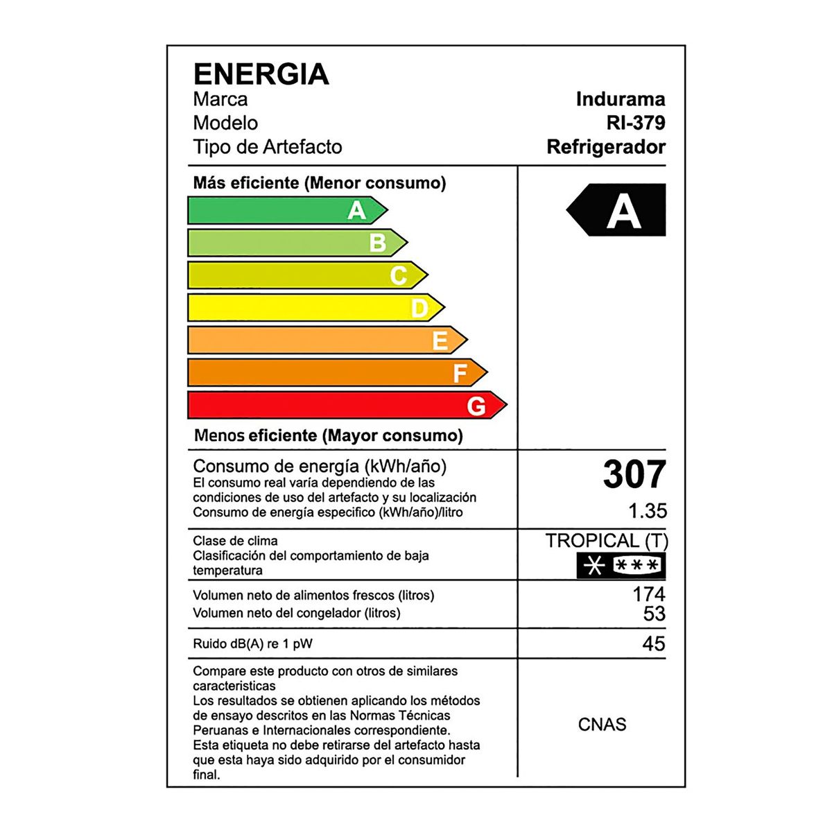 INDURAMA - Refrigeradora RI-379 CR Plateada 227 lt