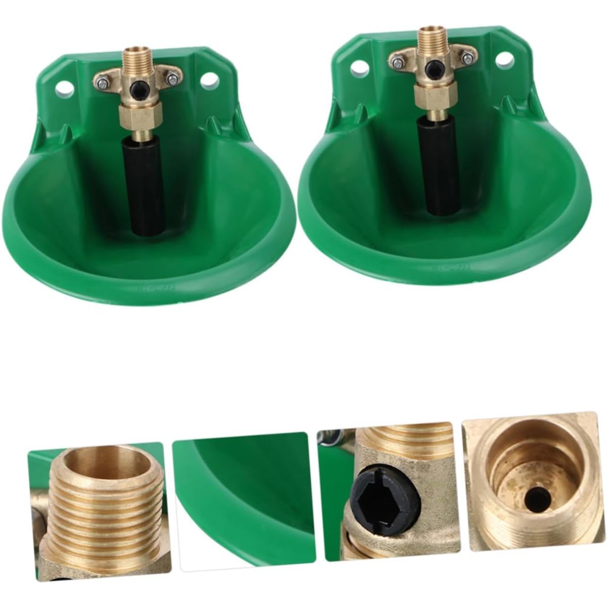 GENERICO - BEBEDERO VERDE TAZA CON VÁLVULA DE BRONCE PARA OVEJA CABRA