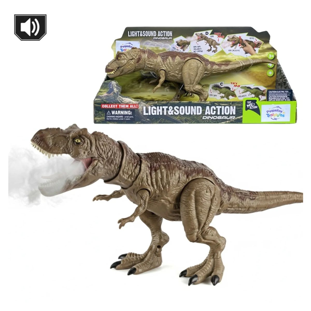 GENERICO - Dinosaurio Con Luces Sonido Y Efectos De Humo