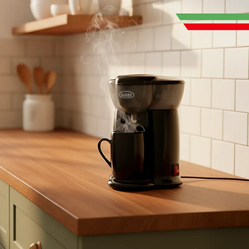 ALFANO - Cafetera Mini Personal con Taza CM-301C