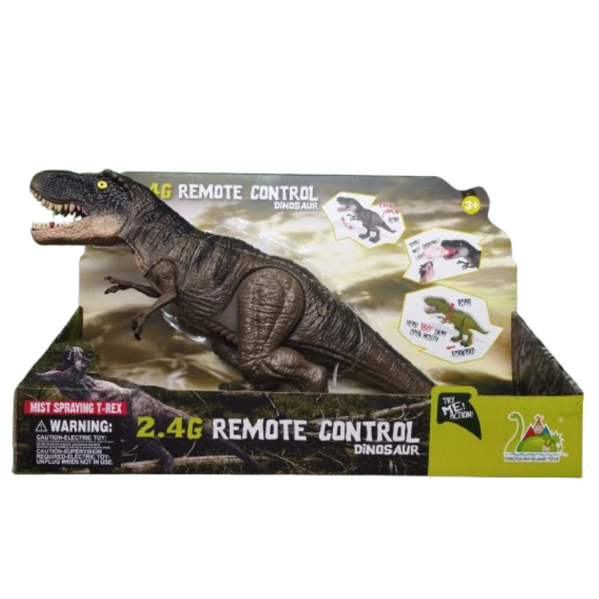 GENERICO - Dinosaurio T-Rex A Control Remoto Con Luz Y Efectos De Humo