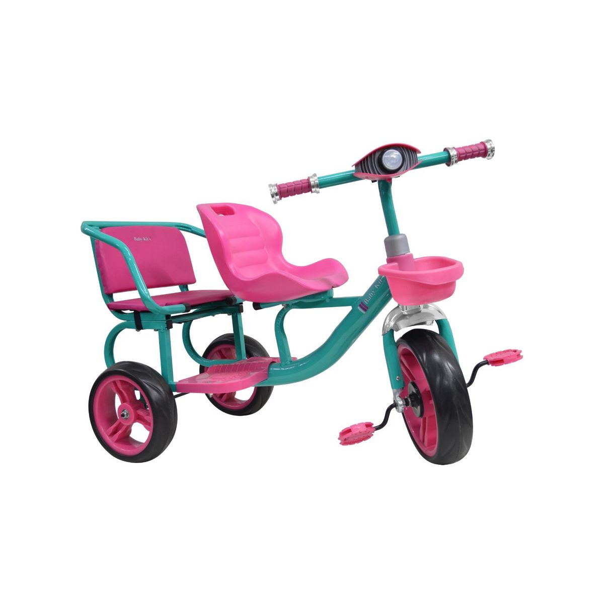 BABY KITS - Triciclo Neo Doble Rosado-Turquesa