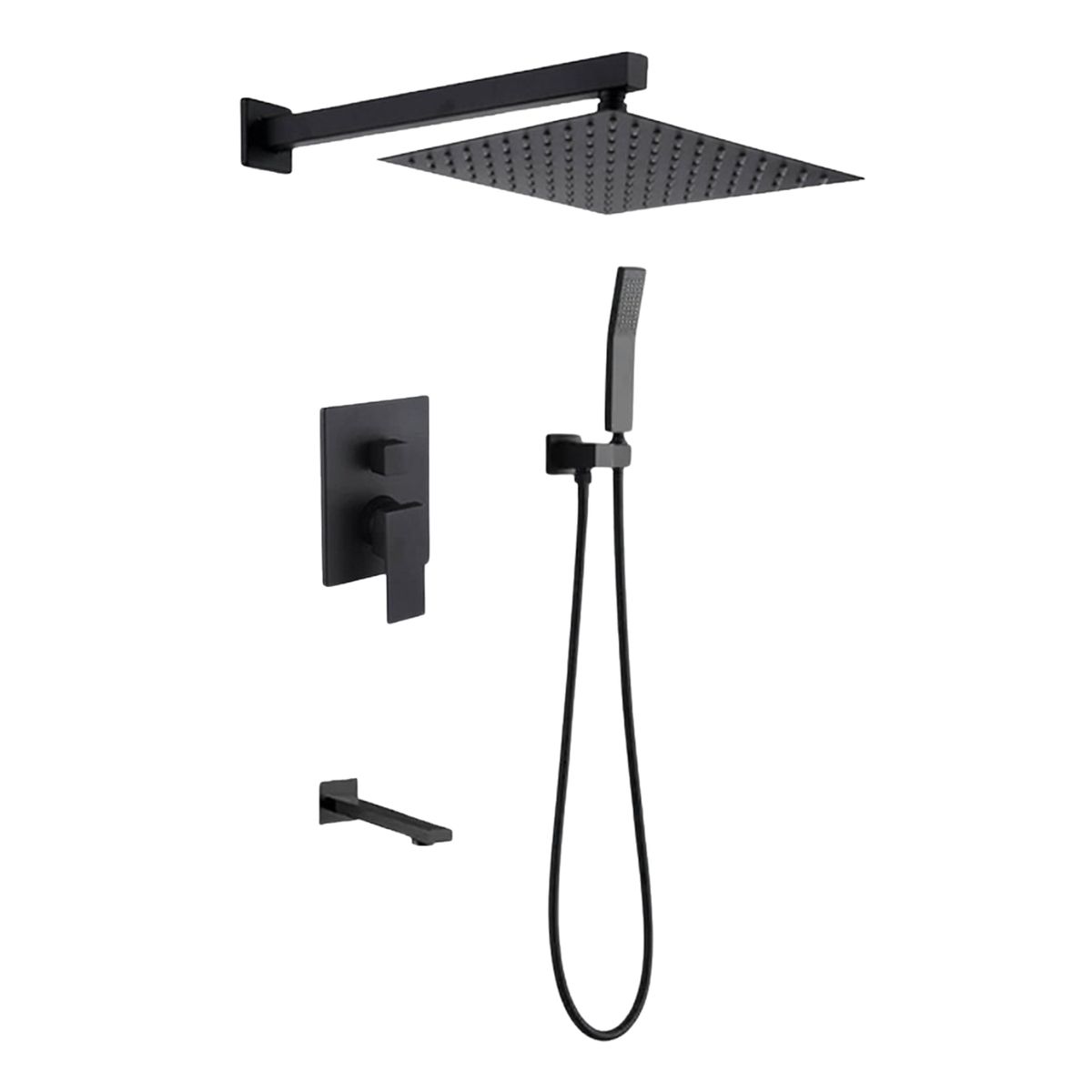 GENERICO - MEZCLADORA PARA DUCHA DE LUJO NEGRO MT304-010D701