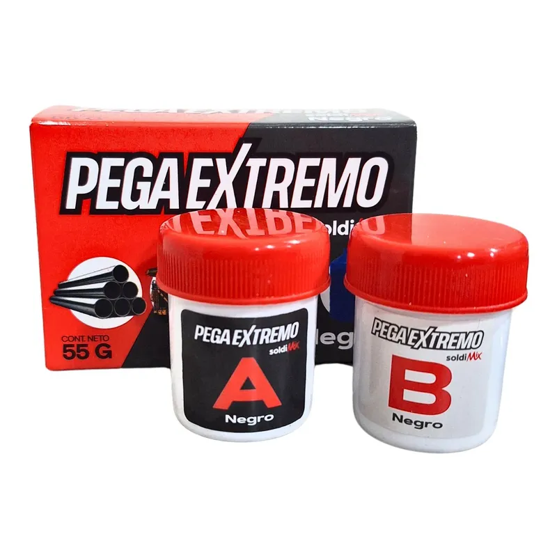 TRUPER - Pegamento Profesional PegaExtremo Soldadura en Frio 55 gr Negro SoldiMix 054042