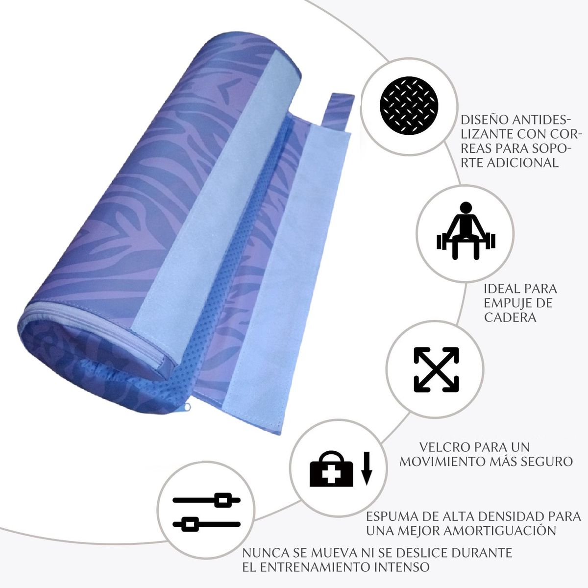 GENERICO - Almohadilla Extra Gruesa Para Barra Empuje Cadera Hip Thrust