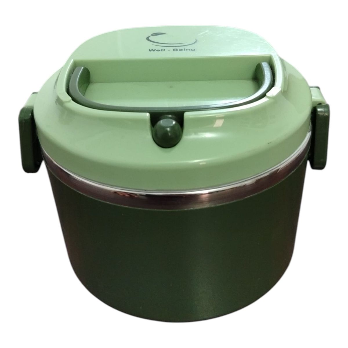 WELL BEING - Lonchera Térmica Verde 1000ML de Acero Inoxidable  Mantiene el Calor 3H