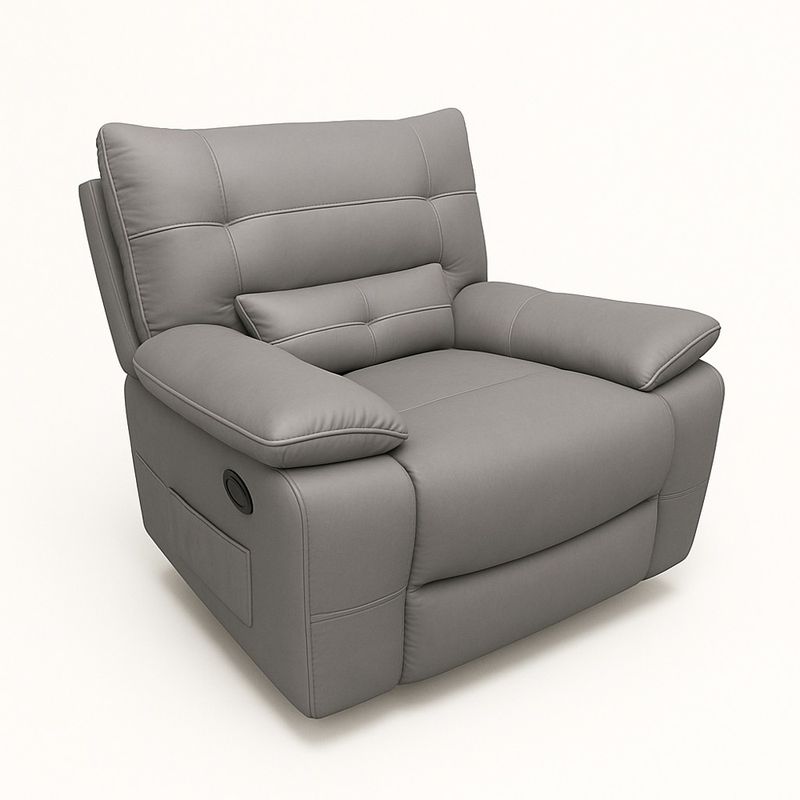 GENERICO - Sillón Reclinable Mecedora Giratorio Masajeador Eco Cuero