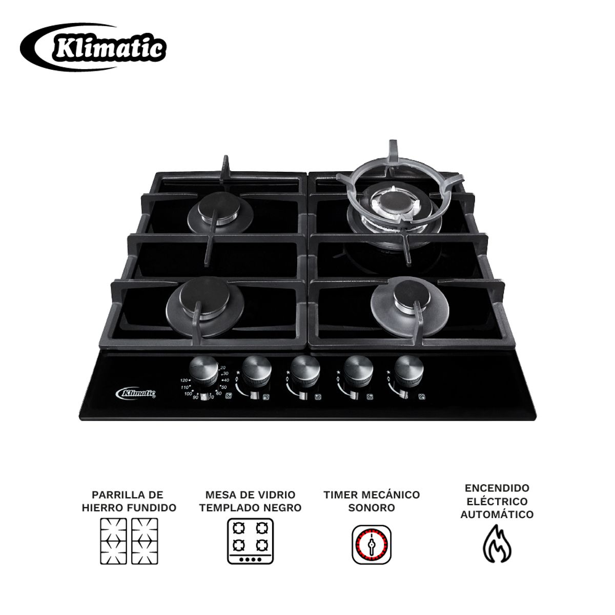 KLIMATIC - COMBO COCINA EMPOTRABLE TREVI60 + VENTO BLACK