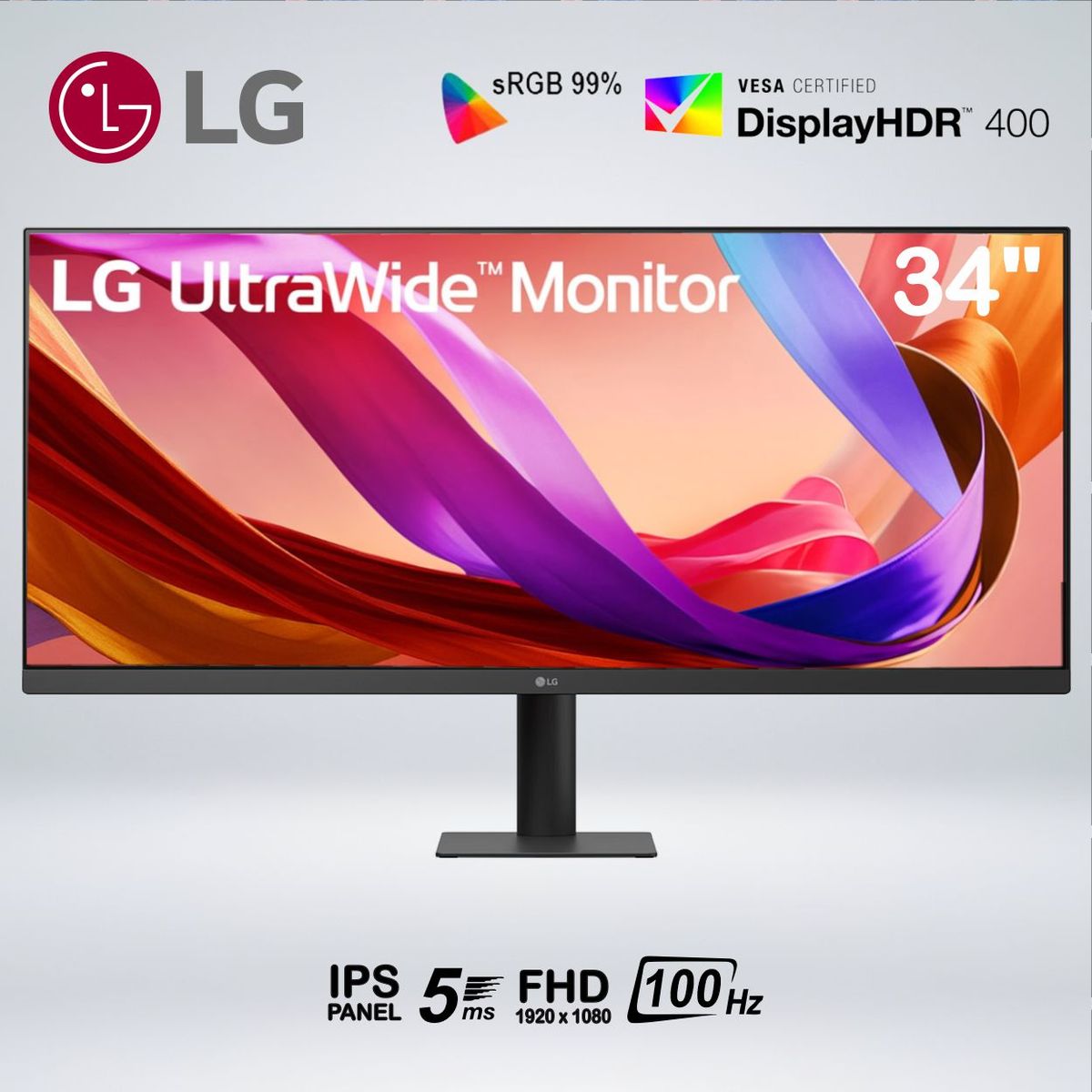 LG - MONITOR CURVO 34U511A ULTRAWIDE FULLHD 34 " IPS 100hz 5ms HDR400 IDEAL GAME