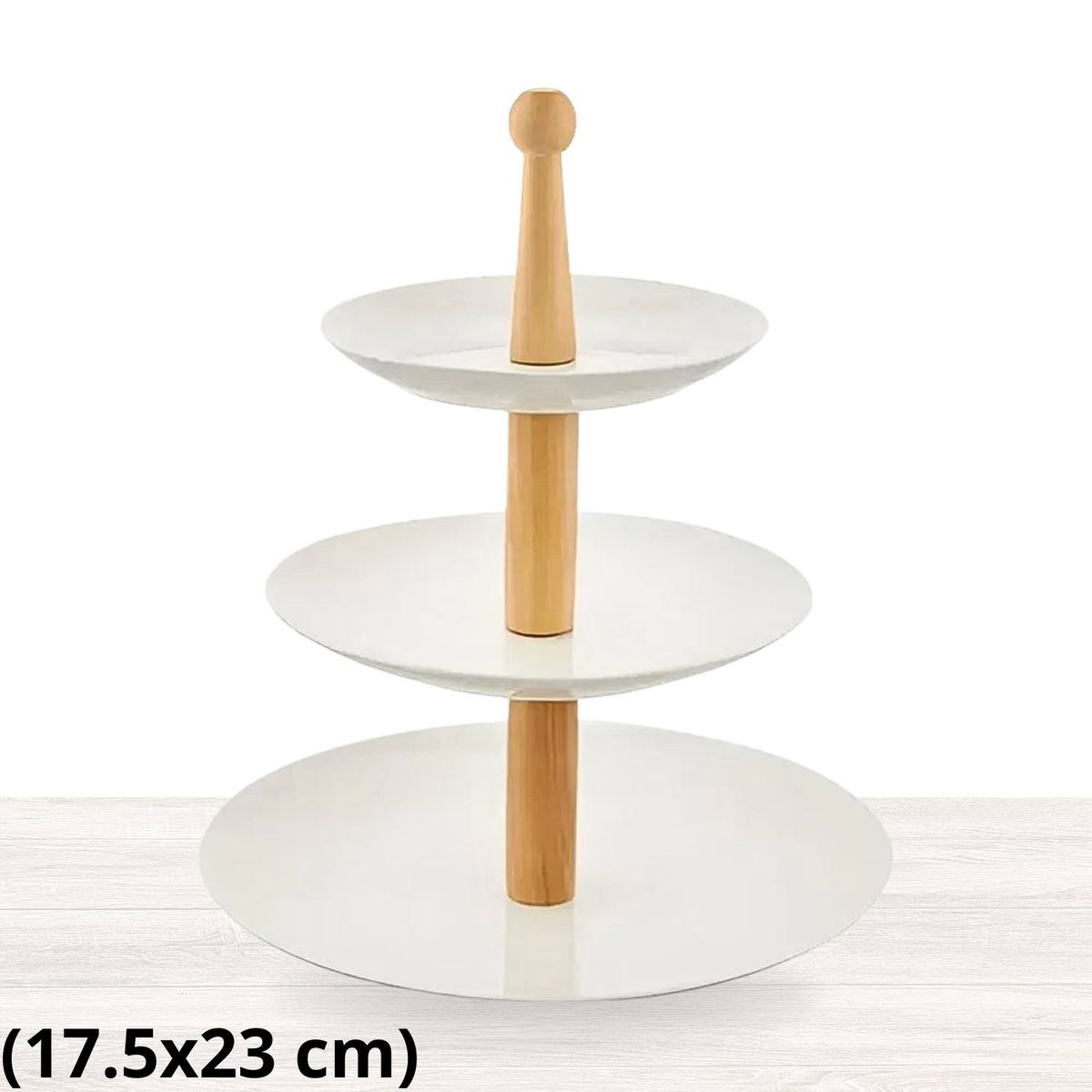 ICHIMATSU - Porta bocaditos de Loza 3 pisos (17.5x23 cm)