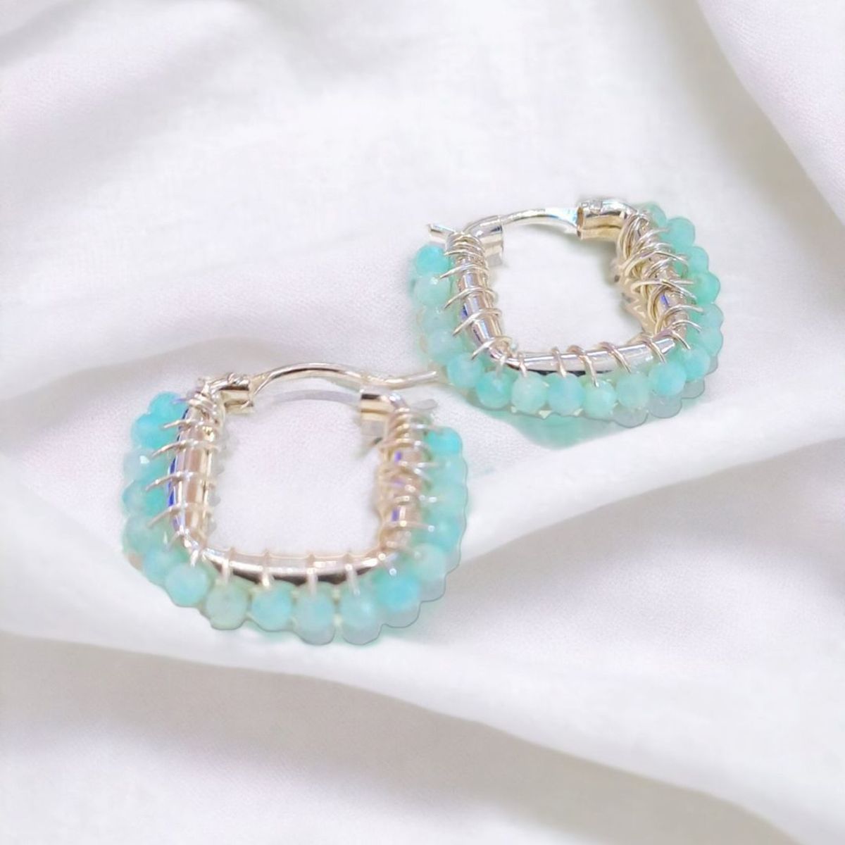 GENERICO - Argollas Turquesas en Plata