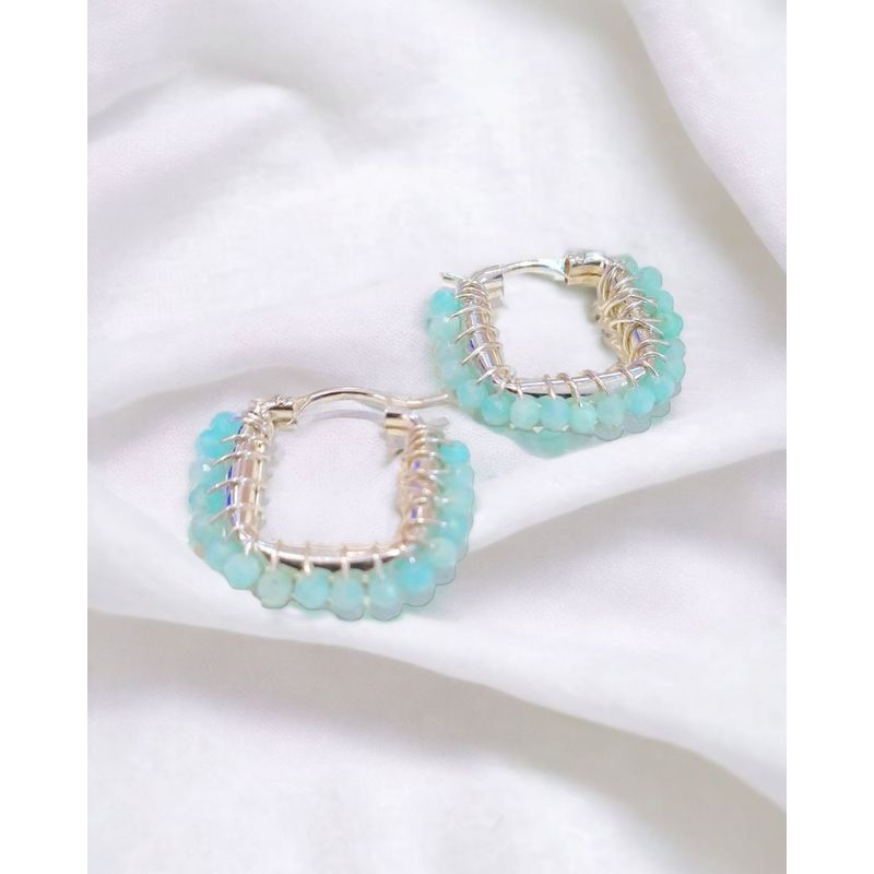 GENERICO - Argollas Turquesas en Plata