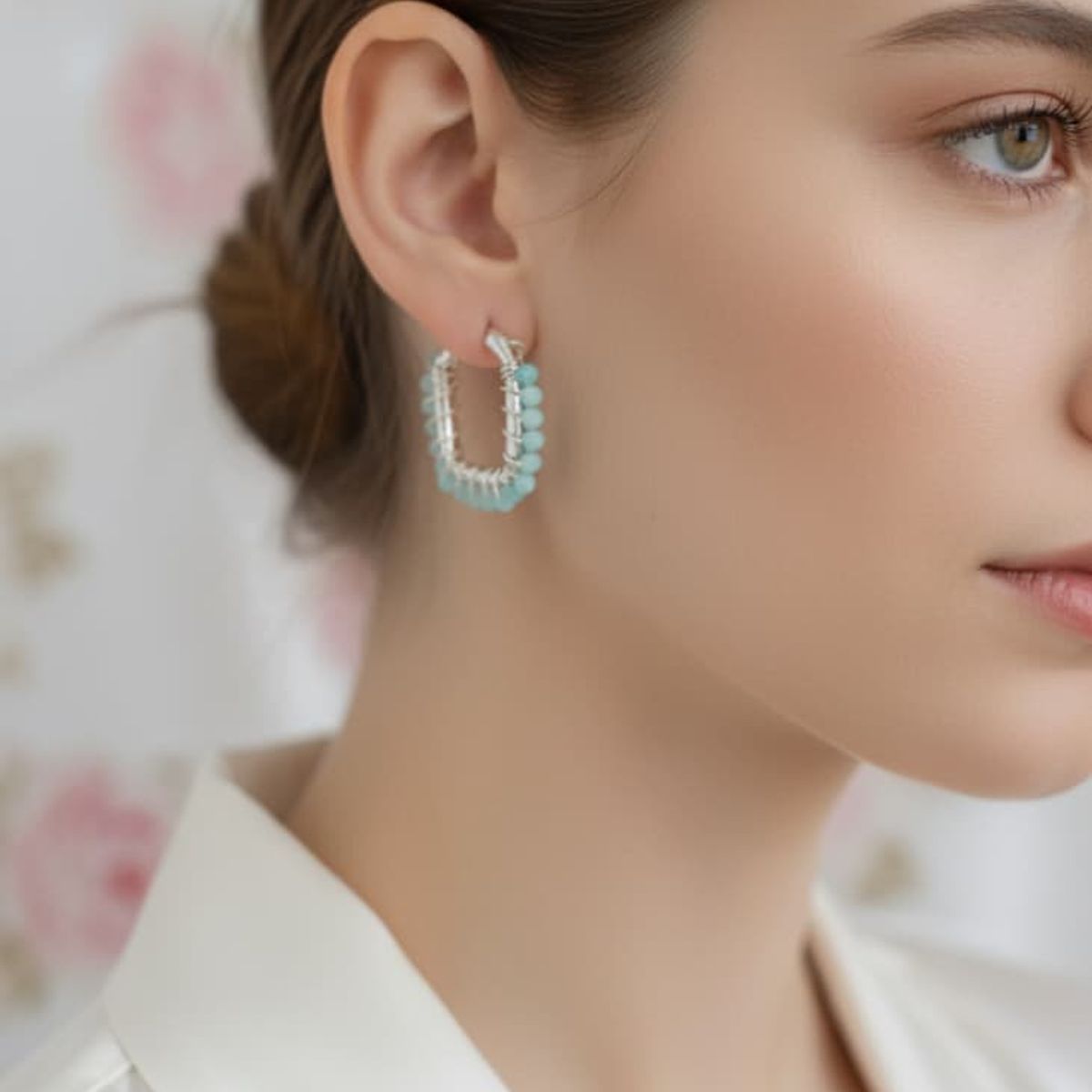 GENERICO - Argollas Turquesas en Plata