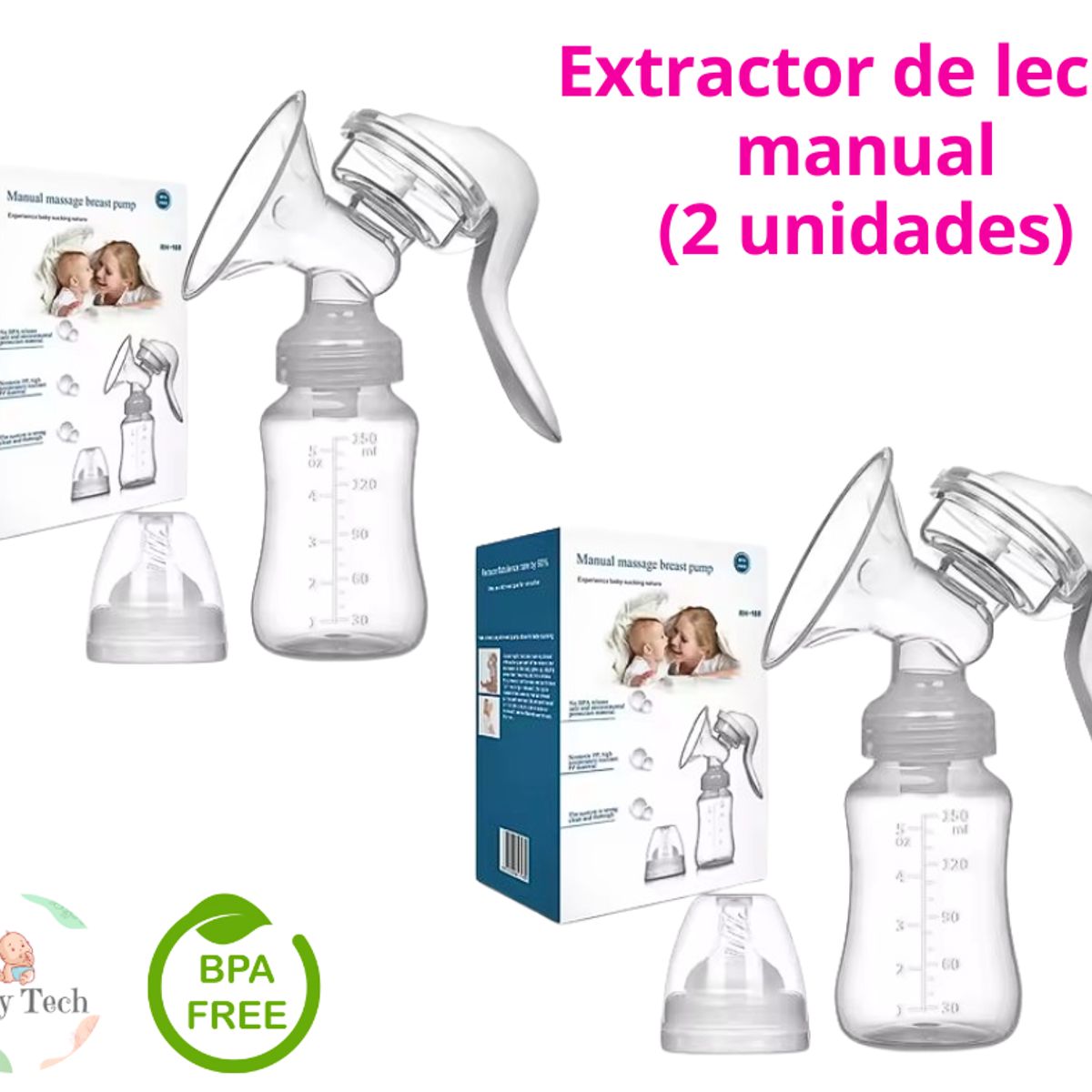GENERICO - Extractor de Leche Manual 2 Unidades