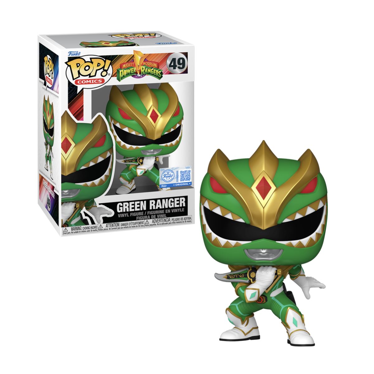 FUNKO - Green Ranger Funko Pop 49 Power Rangers MM Exclusivo