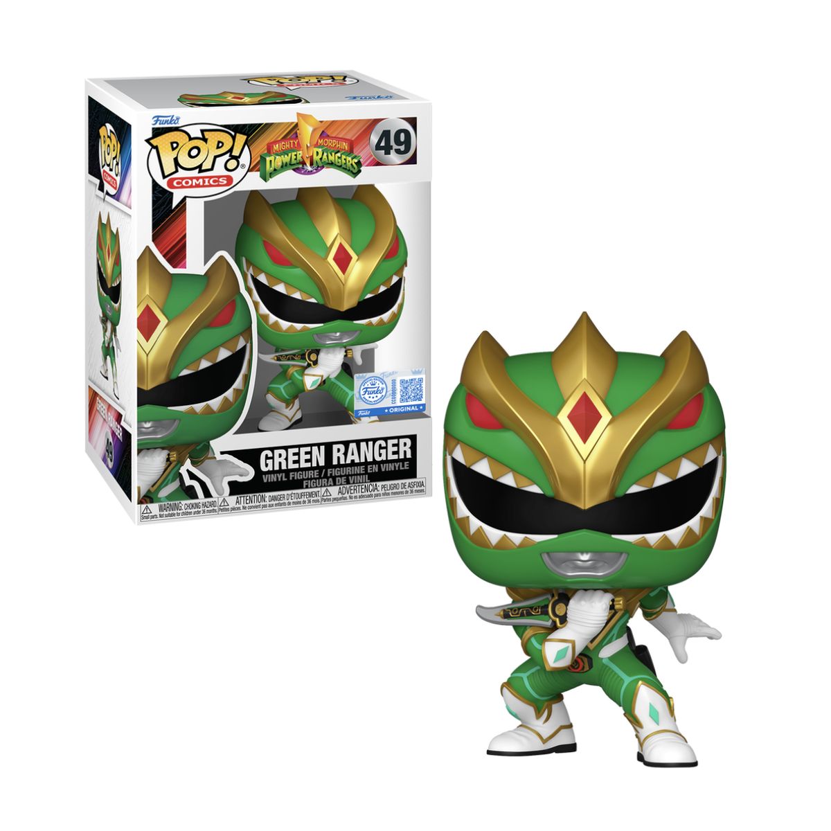 FUNKO - Green Ranger Funko Pop 49 Power Rangers MM Exclusivo