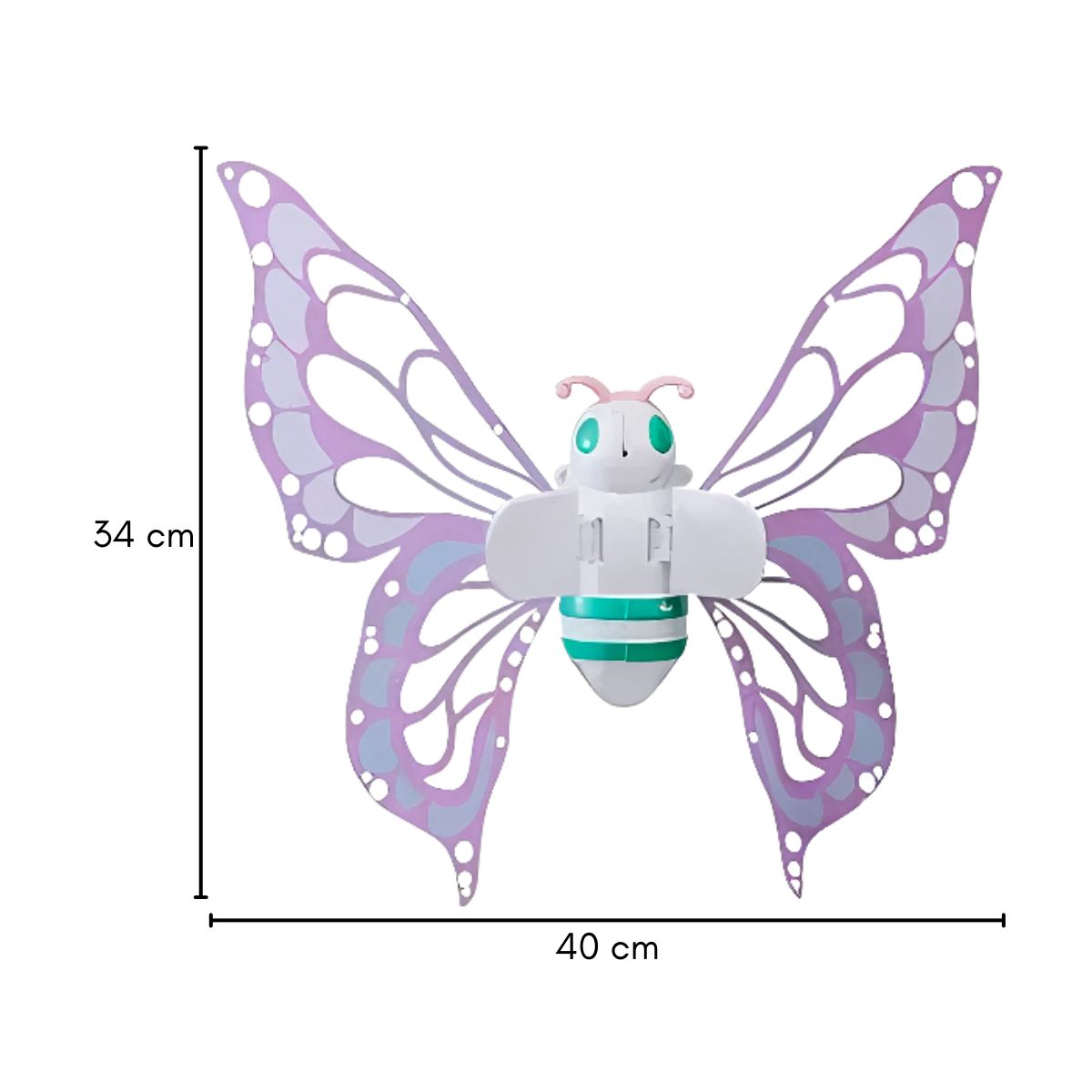 GENERICO - Alitas Mariposa con Movimiento y Luces  Blanco