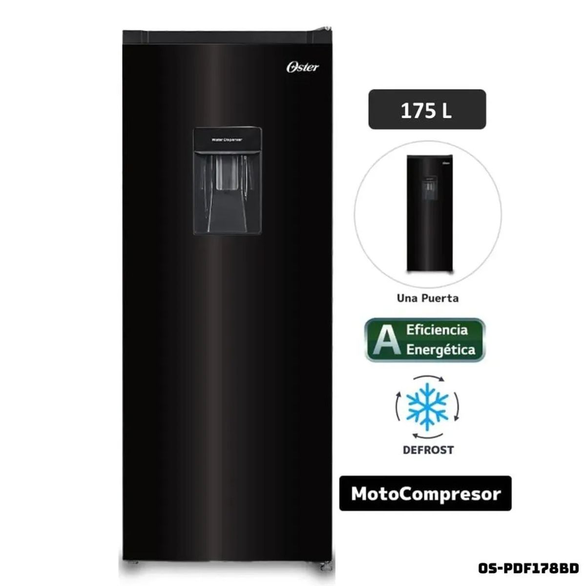 OSTER - Refrigeradora Oster OS-PDF178BD 175L NEGRO