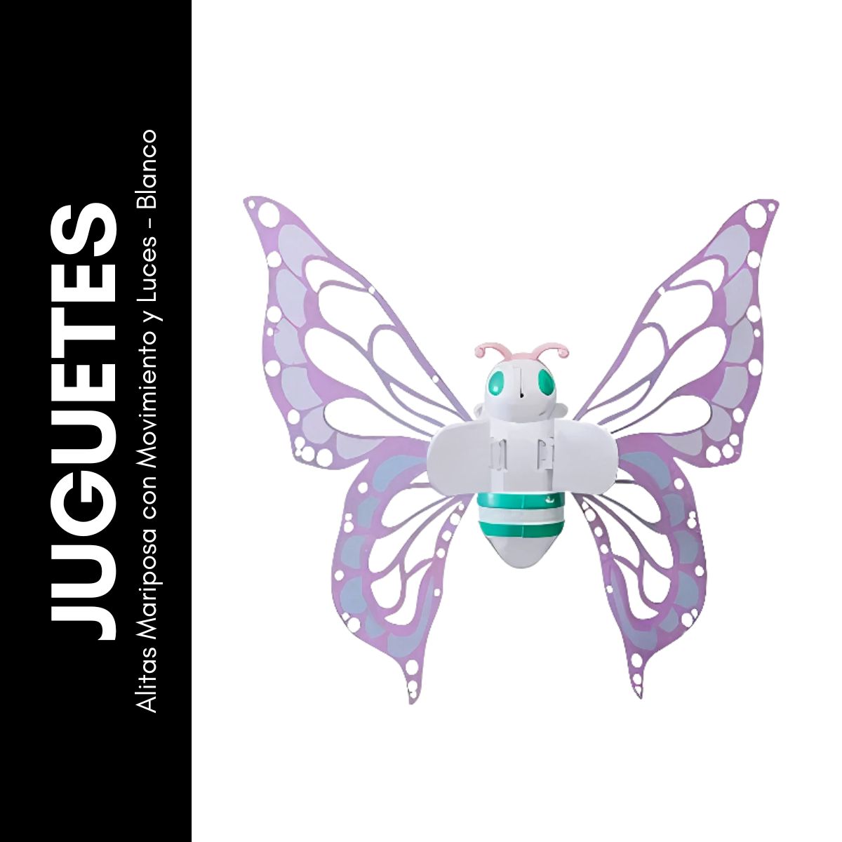 GENERICO - Alitas Mariposa con Movimiento y Luces  Blanco