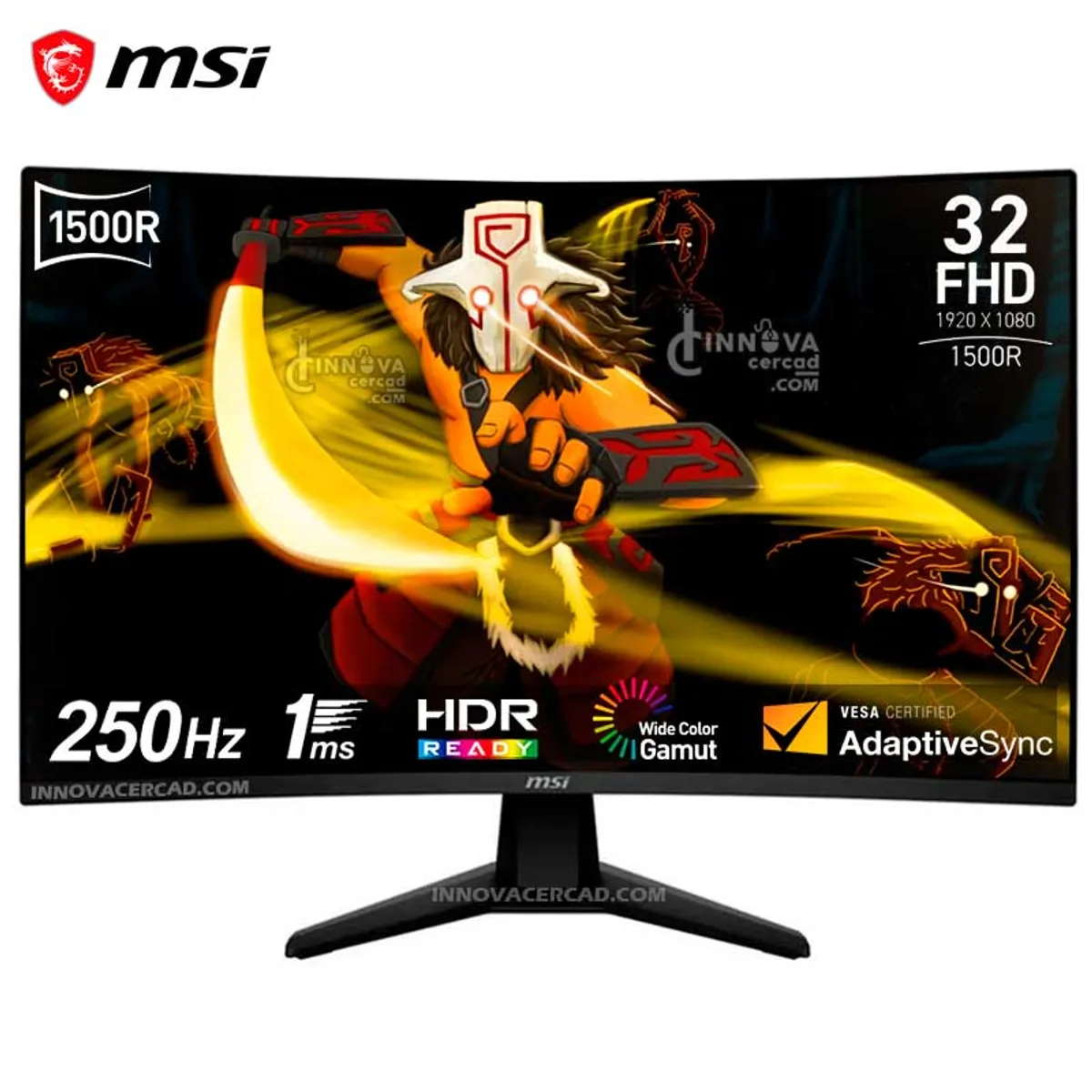 MSI - Monitor MSI MAG 32C6X 32 FHD VA Curvo 1500R 250HZ 1MS HDR